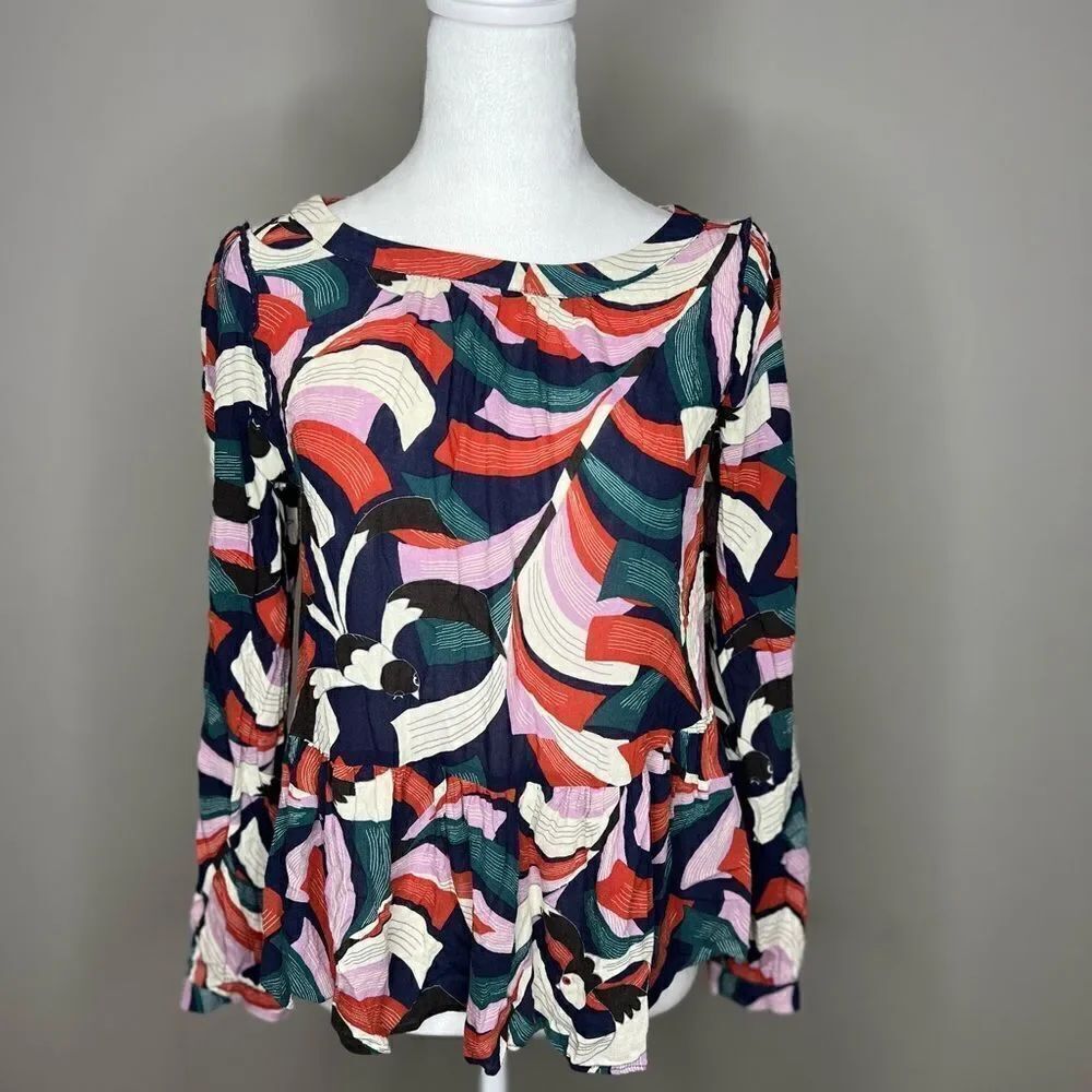 Anthropologie Maeve Cheyenne Peplum Top